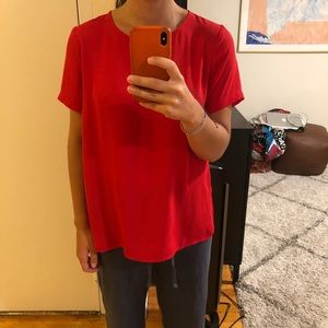 Chiffon style fabric work tee